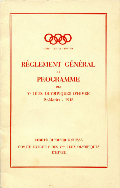 Olympic Winter Games 1948. Programm