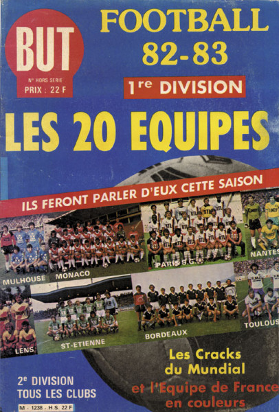 Football 82-83. 1re Division. Les 20 Equipes.