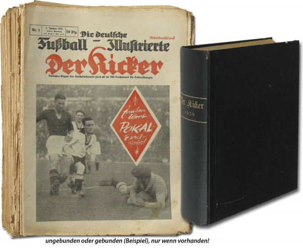 German Football magazin "Kicker" 1939