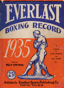 Everlast Boxing Record 1935.