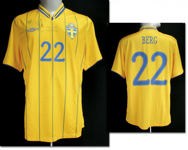 match worn football shirt Sweden v China 2012
