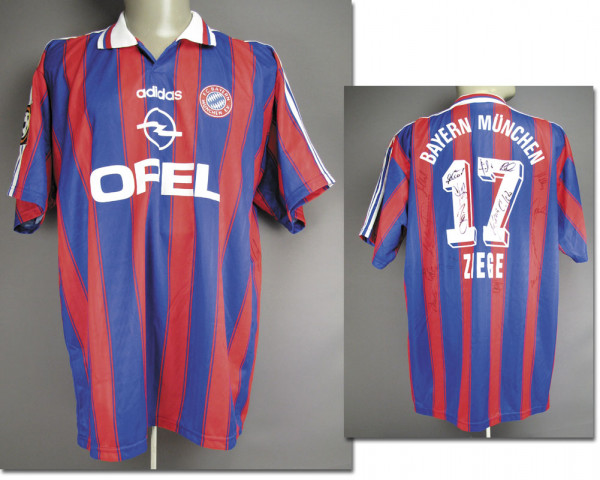 Christian Ziege, 1.03.1997 gegen MSV Duisburg, München, Bayern - Trikot 1996/97