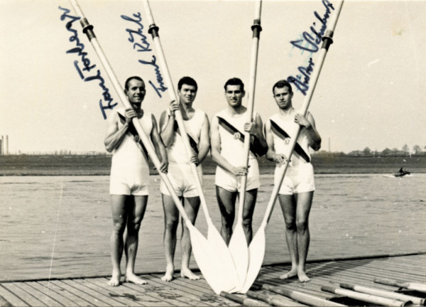 Vierer ohne Steuermann: Foto mit 3 Originalsignaturen