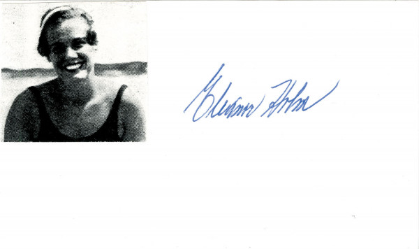 Holm, Eleanor: Autograph Olympic games 1932 swimming. USA