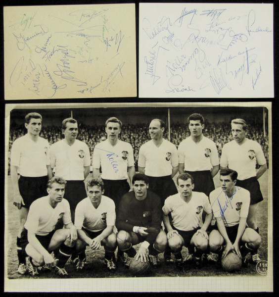 Österreich 1958-61: S/W-Pressefoto von der Mannschaft von Österreich b