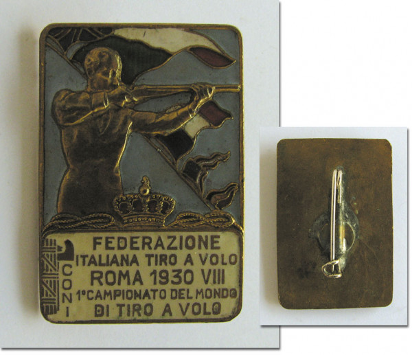 Wolrd Championships 1930 Trap Shooting badge