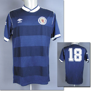 World Cup 1986 match worn football shirt Scotland