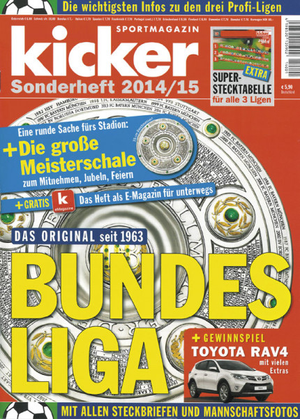 Sondernummer 2014 : Kicker Sonderheft 14/15 BL