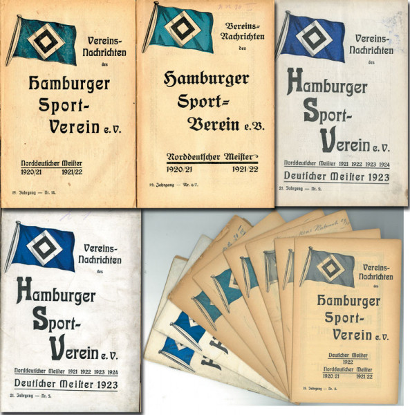 12 x Vereinsnachrichten des Hamburger Sport-Verein, HSV-Vereinsnachrichten 22+24