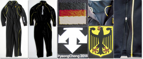 Olympics 2018 match worn Bob racing suit Germany