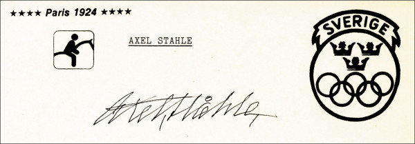 Stahle,Axel: Blancobeleg mit Originalsignatur