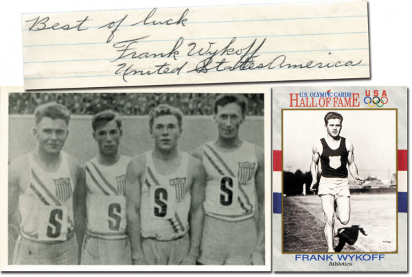 Wykoff, Frank: Autograph Olympic Games 1928 1936 athletics. USA