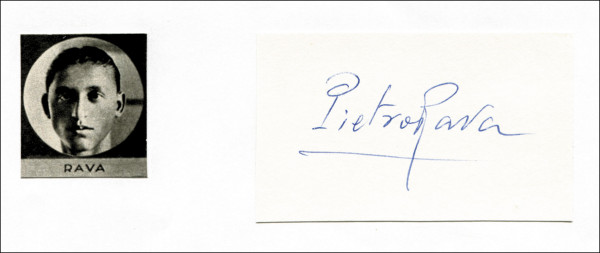 Rava, Pietro: Autograph Football World Cup 1938. Pietro Rava