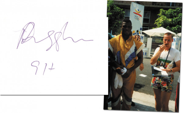 Igbineghu, Richard: Olympic Games 1992 Boxing Autograph Nigeria