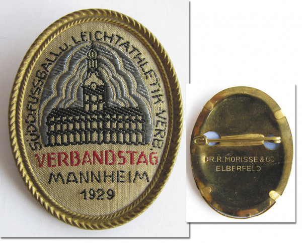 German Football Badge 1929 FA Meeting Mannheim