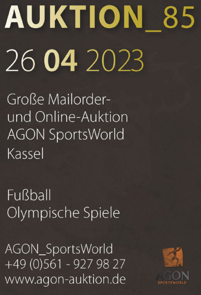 85. AGON Auktion: Auktions-Katalog: SportMemorabilia Live in Kassel