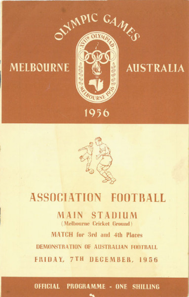 Olympic Games Melbourne 1956. Association Football. Friday, Dec. 7, 1956. Main Stadium (Melbourne Cr