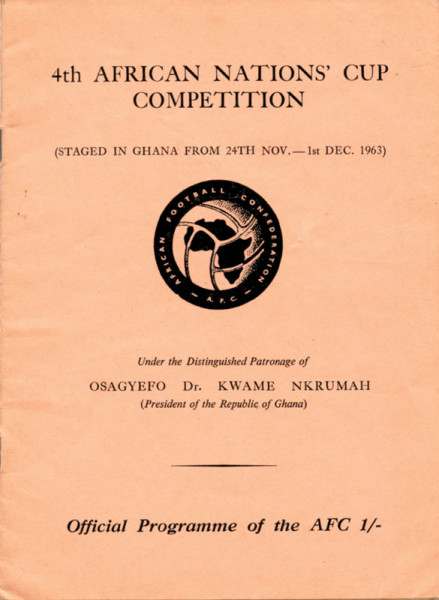 4th African Nations´Cup Competition 1963 programm, Programm 1963
