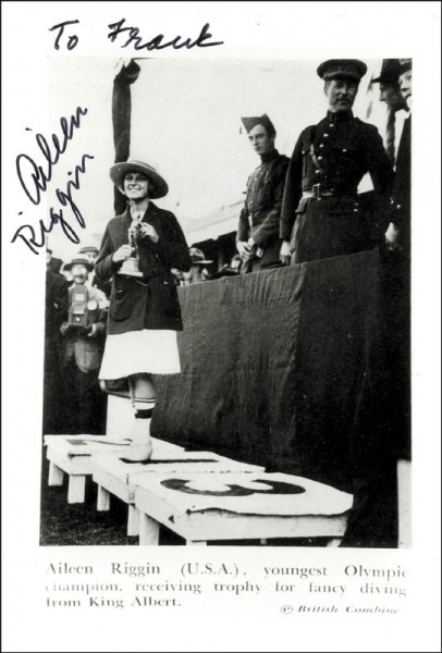 Riggin, Aileen: Autograph Olympic Games 1920 diving USA