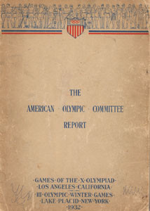 Olympic Games 1932. USA Official report