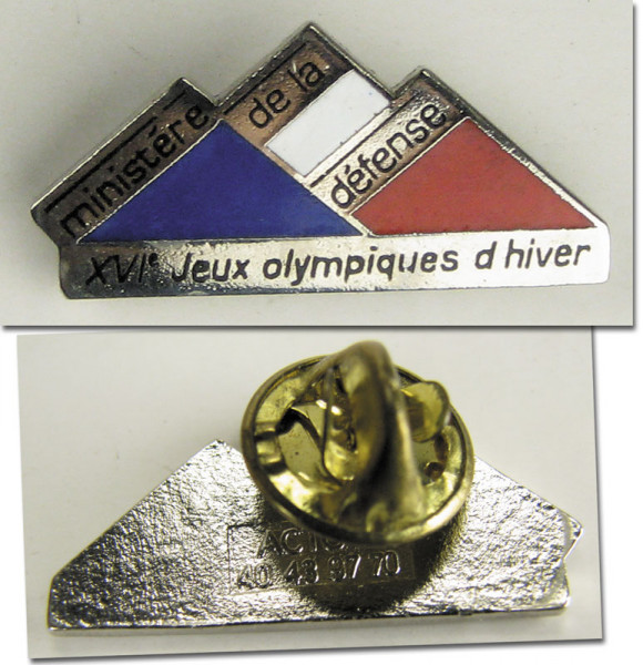 Xve Jeux Olympiques d´hiver Ministére dela défense, Abzeichen 1992