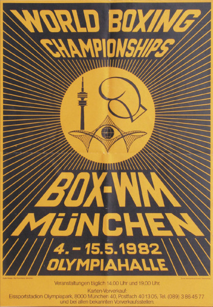 Poster World Boxing Championships 1982 Munich