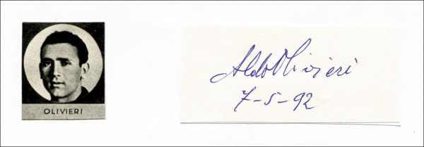 Olivieri, Aldo: Autograph World Cup 1938. Olivieri Italy