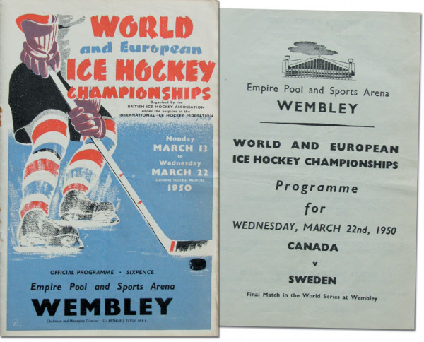 Official Programm World Ice Hockey Champi 1950, Progamm - Eishockey 1950