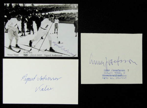 Skilanglauf Schweden OSW1952: Olympic Games 1952 Autograph Crosscountry Sweden
