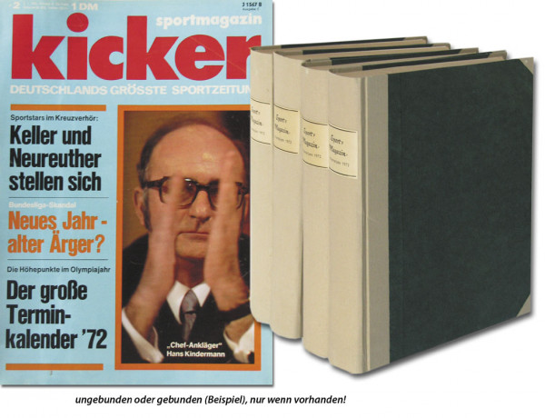 Kicker 1972 MonDon : Jg.Nr.2-104 komplett