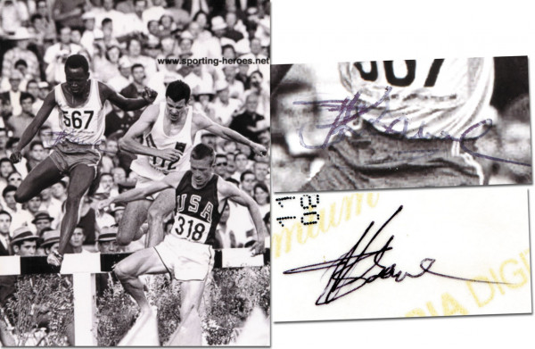 Kogo, Benjamin: Olympic Games 1968 Autograph Atletics Kenia