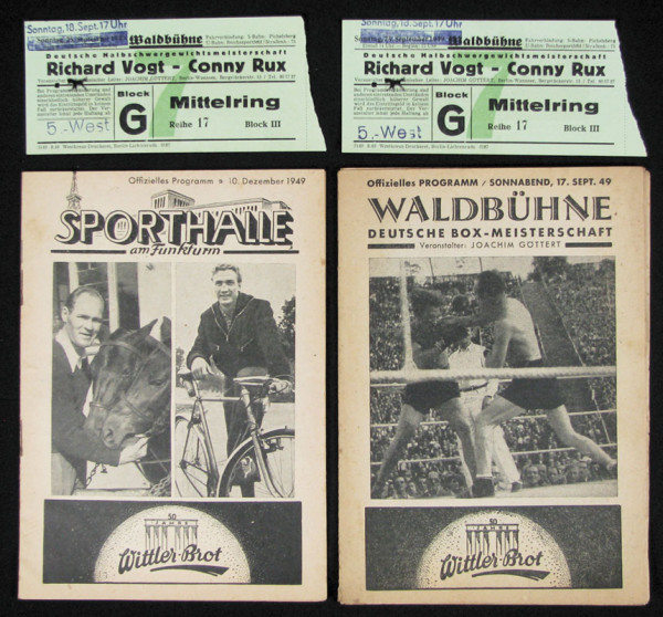 Programm Boxing 1949 Germany
