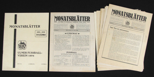 Monatsblätter des Ulmer Fussball-Verein von 1894, Ulm - Monatsblätter 1930
