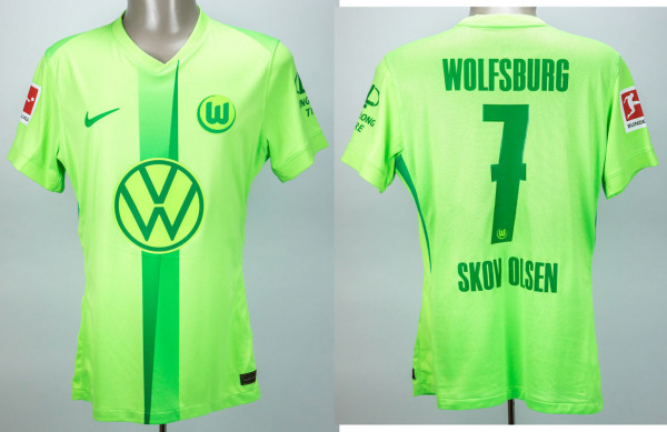 Andreas Skov-Olsen am 11,04,2025 gegen RB Leipzig, Wolfsburg, VfL - Trikot 2024/2025
