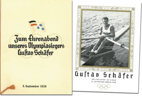 Zum Ehrenabend unseres Olympiasiegers Gustav Schäfer. 3.September 1936. Festschrift.