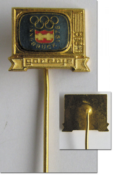 Oympic Games Innsbruck 1976 TV Pin badge