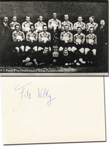 Fitz, Willy: German Football Autograph 1942