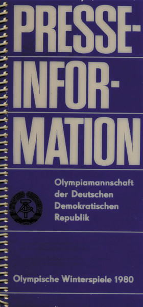 Olympiamannschaft der Deutschen Demokratischen Republik. Olympische Winterspiele 1980.