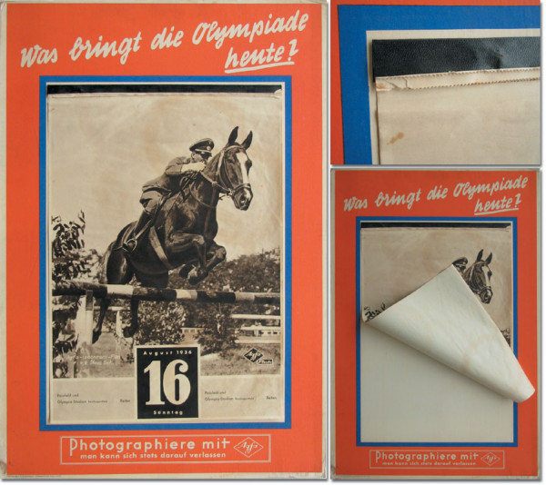 Poster picture calendar Olympic Games 1936 90x62