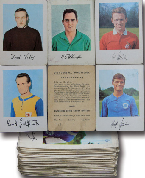 Fußball-Bundesliga 1963/64 76 Karten, Sammelbilder-Heinerle 63