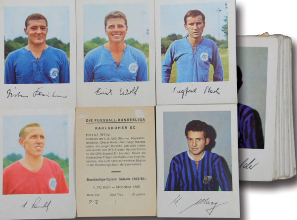 Fußball-Bundesliga 1963/64 63 Karten, Sammelbilder-Heinerle 63