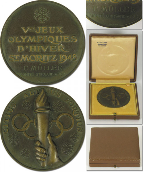 Olympic Winter Games 1948 Bronze winner medal
