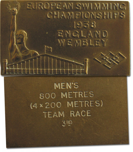 European Swimming Championships 1938 Winner medal