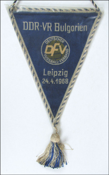 DDR - VR Bulgarien Leipzig 24.4.1968, DDR - Spielwimpel 1968