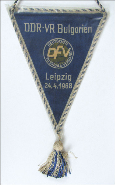 Football Match Pennant GDR v Bulgaria 1968