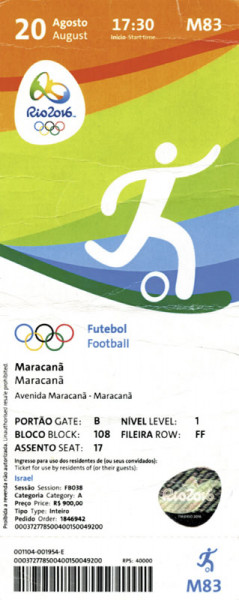 Olympic Games Rio 2016 Ticket Football Final men