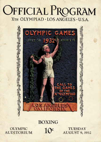 Olympic Games Los Angeles 1932. Progamme Boxing