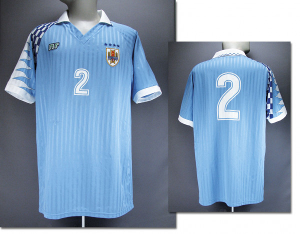match worn football shirt Uruguay 1992 v Germany
