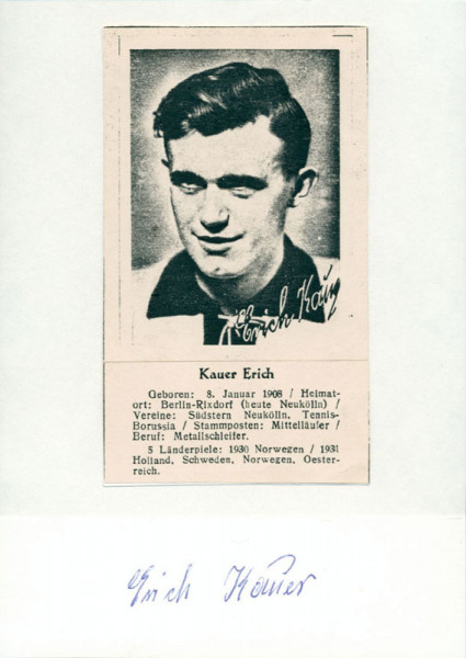 Kauer, Erich: (1908-1989) Originalsignatur Erich Kauer