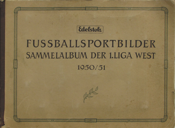 Fußballsportbilder Sammelalbum der 1.Liga West 1950/51.
